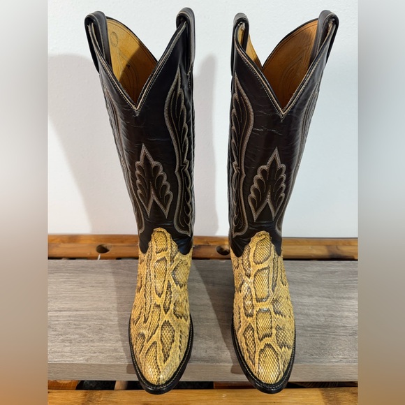 Tony Lama Gold Label Women’s Exotic Western Boots Size 6.5 A Snakeskin USA Made - Picture 3 of 16